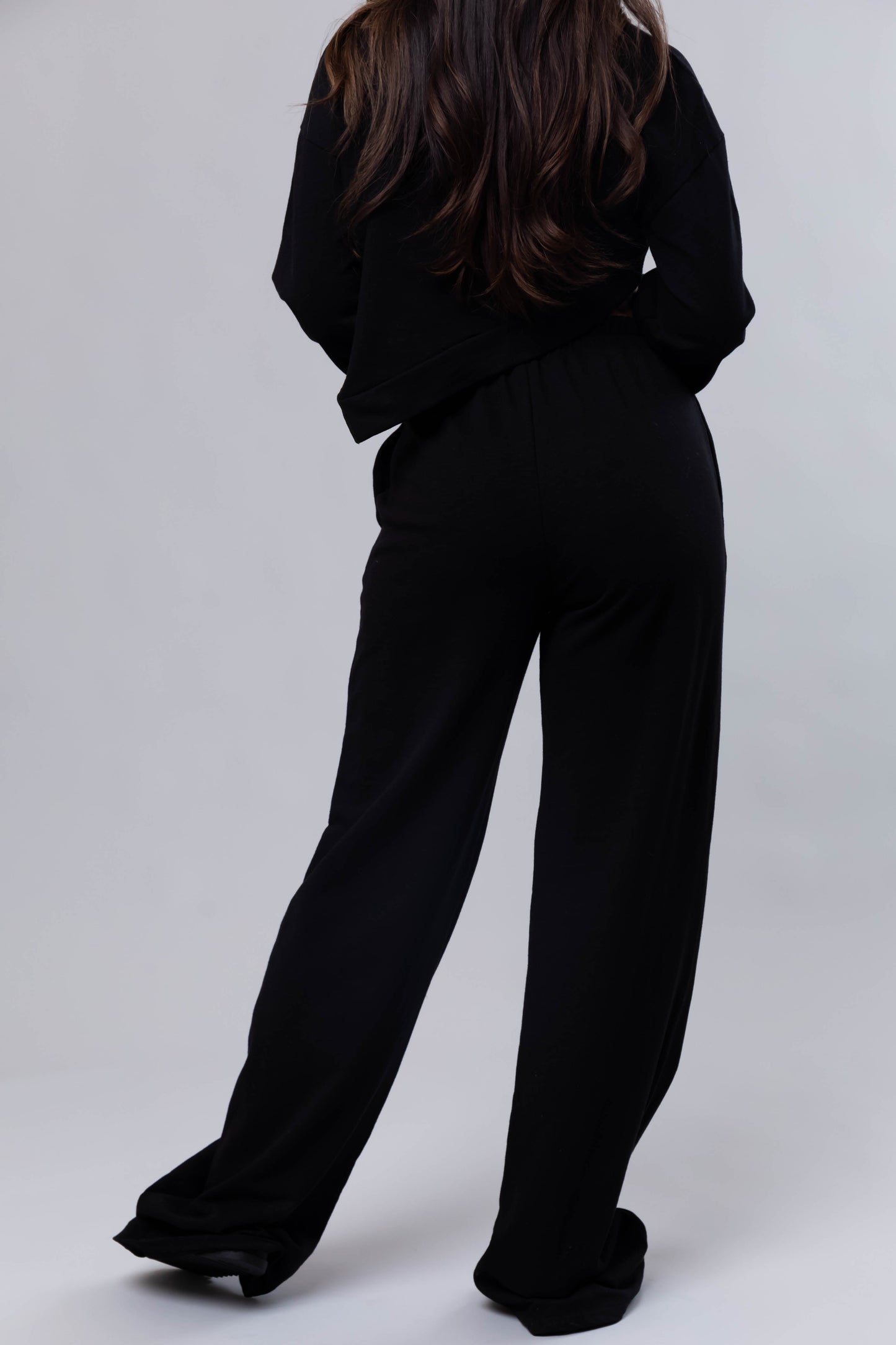 OneDiaLabel Long Sleeve Top & Wide Leg Pants Set