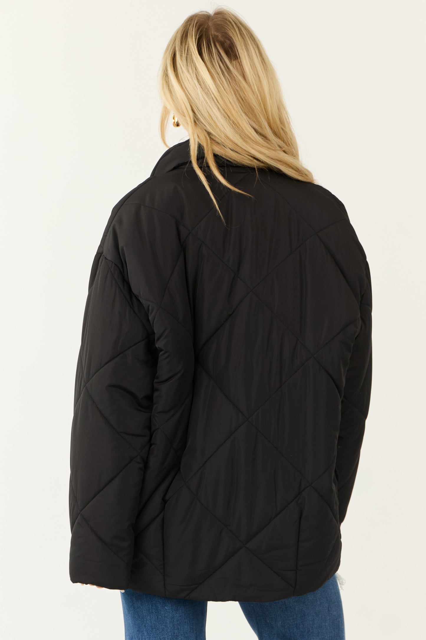 OneDiaLabel Quilted Double-Breasted Coat Jacket